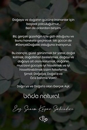 Bade Natural Kenevir Tohumu Atopik Ciltler İçin Nemlendirici Yüz Balmı 50 ml