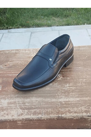 Erkek Mevsimlik Kundura Hakiki Deri  Kauççuk Taban Bağcıksız