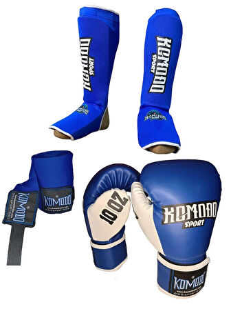  Boks Eldiveni 8 oz/Bandaj 3,5 Metre /Elastik Kick Boks Kaval ve Ayaküstü Koruyucu Set
