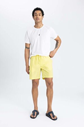 DeFactoFit Regular Fit Baskılı Kısa Boy Sporcu Deniz Şortu B5991AX24HSGN639