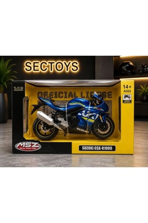 1:12 Ölçek SUZUKI GSX R1000 Diecast Model Motosiklet Kutulu Lisanslı SUZUKI GSX-R1000