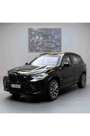 BMW X5 M Competition Diecast Model Araba 1:24 Ölçek Sesli Işıklı BMW Model Araba Jip