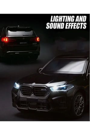 BMW X5 M Competition Diecast Model Araba 1:24 Ölçek Sesli Işıklı BMW Model Araba Jip