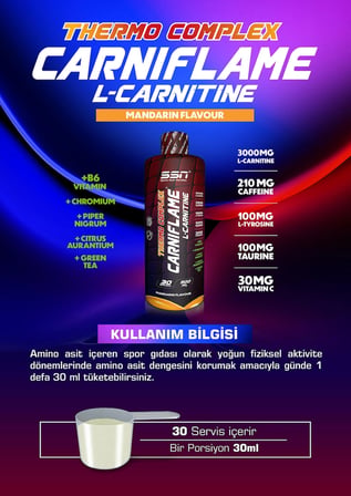 SSN BurnForce 2li Carniflame L-Carnitine L Karnitin Takviyesi 3000mg 1L