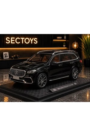 Mercedes GLC 63 Siyah Diecast Model Araba Açılan Kapılar 1:24 Mercedes Benz GLC 63 Model Araba