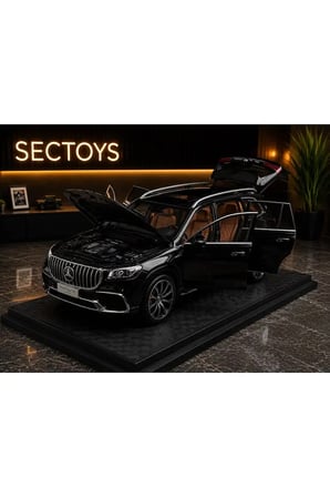 Mercedes GLC 63 Siyah Diecast Model Araba Açılan Kapılar 1:24 Mercedes Benz GLC 63 Model Araba