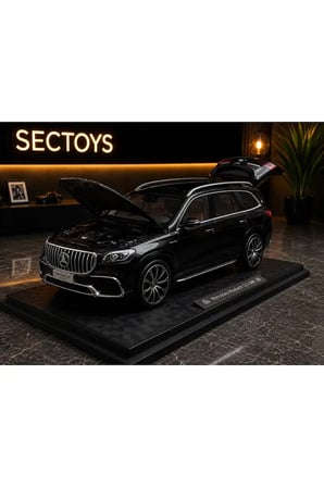 Mercedes GLC 63 Siyah Diecast Model Araba Açılan Kapılar 1:24 Mercedes Benz GLC 63 Model Araba