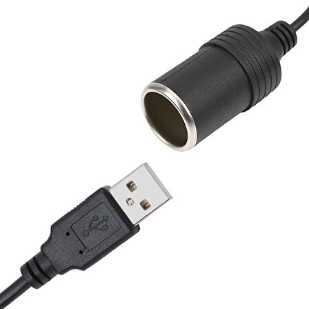 Usb 2.0 5 Volt - 2 Amper To 12 Volt - 0.8 Amper Araç Çakmak Fi̇şi̇ Di̇şi̇ Çevi̇ri̇ci̇