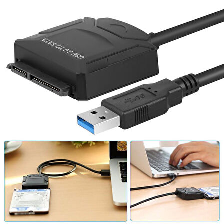 4356 Usb 3.0 To 2.5 3.5 İnç Sata Ssd Hdd Hard Disk çevirici Dönüştürücü Adaptör Kablosu