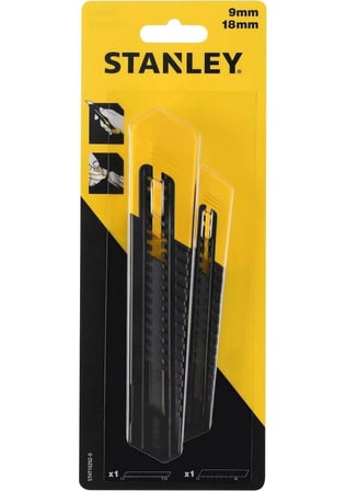Stanley STHT10202-0 İkili Maket Bıçağı Seti 18mm+9mm