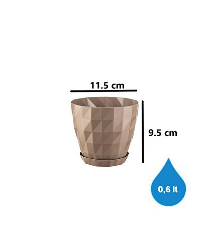 Omnipazar SO-KRT1 Dekoratif Kristal Saksı Takımı 0.6 Litre No 1
