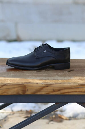 Erkek Mevsimlik  Klasik Kundura Hakiki Deri  Kauççuk Taban Bağlı