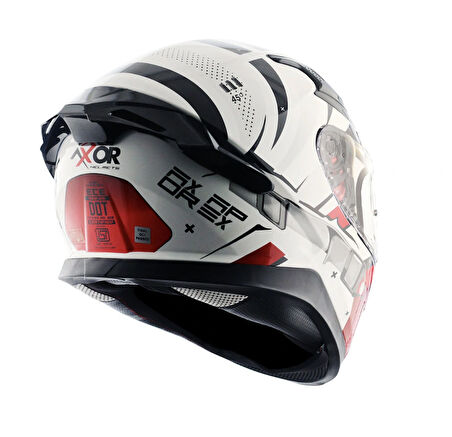 Axor Apex HEX-2 Kask Parlak Kırmızı Beyaz 