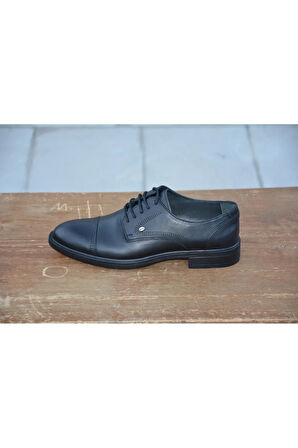 BerenniM387 Erkek Kışlık Kundura Hakiki Deri  Kauççuk Taban Bağlı