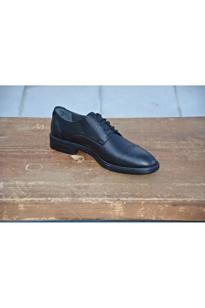 BerenniM387 Erkek Kışlık Kundura Hakiki Deri  Kauççuk Taban Bağlı