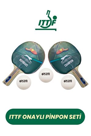 2 Raket 3 Top Pinpon Seti ITTF Onaylı Masa Tenisi Raket Set Premium Pinpon Seti