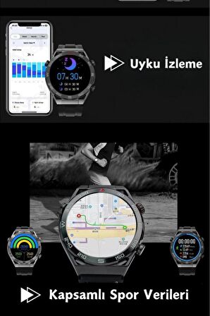 Ultimate Smart Watch Akıllı Saat Amoled Ekran İki Kordon Android Iphone Uyumlu Akıllı Saat Watch 9 8