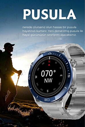 Ultimate Smart Watch Akıllı Saat Amoled Ekran İki Kordon Android Iphone Uyumlu Akıllı Saat Watch 9 8