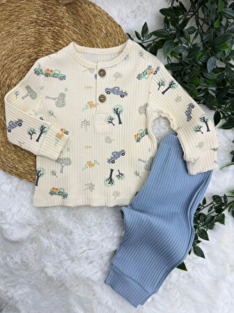 ERKEK BEBEK %100 PAMUKLU ALT - ÜST TAKIM