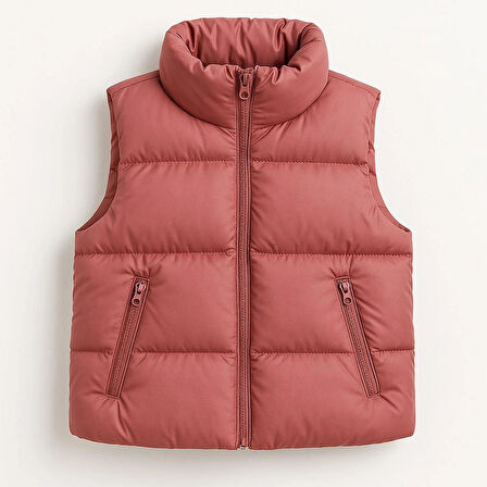 UNİSEX ÇOCUK SİSME YELEK KREM