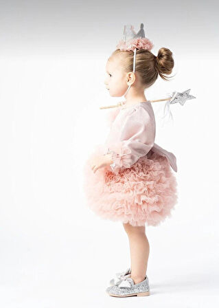 KIZ ÇOCUK TÜTÜ DETAYLI ÖZEL GÜN ELBİSESİ DOĞUMGÜNÜ - DÜĞÜN 