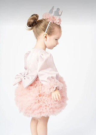 KIZ ÇOCUK TÜTÜ DETAYLI ÖZEL GÜN ELBİSESİ DOĞUMGÜNÜ - DÜĞÜN 