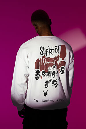 Slipknot Baskılı Unisex Oversize Rock Metal Müzik Grubu Sweatshirt