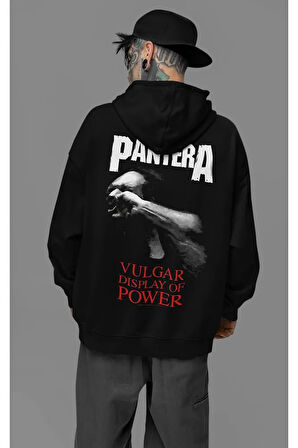 Müzik Grubu Pantera Baskılı Unisex Oversize Rock Metal Hoodie