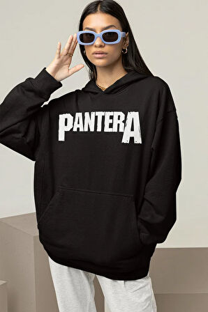 Müzik Grubu Pantera Baskılı Unisex Oversize Rock Metal Hoodie