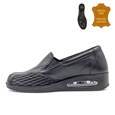 Muya İkara Airmax-6 Nokta Anatomik-Kemik Çık. Kadın Ayk. Siyah