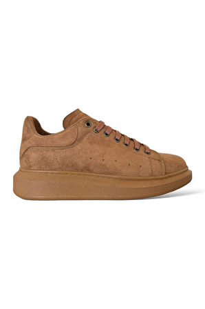 Erkek Yüksek Taban Süet Günlük Sneaker Ayakkabı TABA