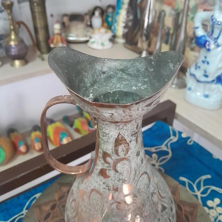 Bakır Sürahi ve Tabağı