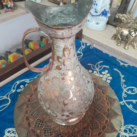 Bakır Sürahi ve Tabağı