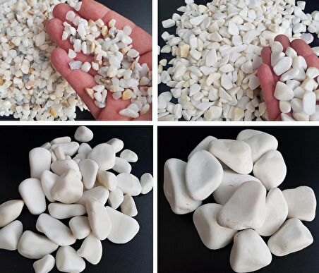 Dolomit Taş Beyaz Taş 15 Kg 1-2 Cm Dere Taşı Çakıl Taşı Dolamit