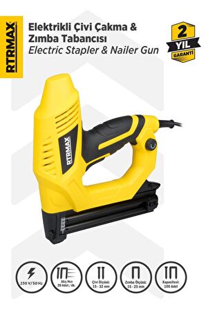 RTM4040 Elektrikli Zımba Çivi Çakma Tabancası 15-32 mm