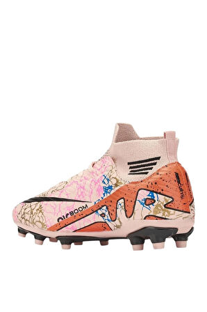 Çoraplı Bilekli Boğazlı Krampon Futbol Ayakkabısı PUDRA - TURUNCU