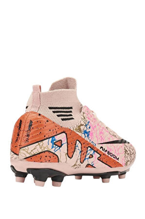 Çoraplı Bilekli Boğazlı Krampon Futbol Ayakkabısı PUDRA - TURUNCU