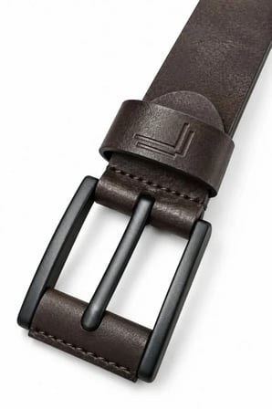 Erkek Koyu Kahverengi 4 Cm Metal Tokalı Kot Ve Kumaş Pantolon Kemeri