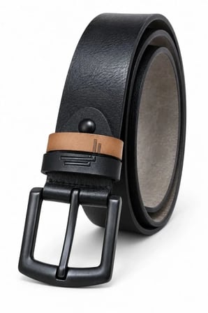 Erkek Siyah 4 Cm Çift Biritli Metal Tokalı Kot Ve Kumaş Pantolon Kemeri