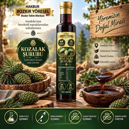 Kozalak Şurubu 500 ml (Katkısız&şekersiz)