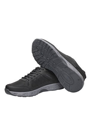 Erkek Kışlık Rahat Comfort Spor Ayakkkabı SİYAH - FÜME