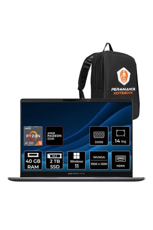 ExpertBook P3 Ryzen AI 5 330 40GB 2TB 14" FHD+ W11P Dizüstü Bilgisayar PM3406CKA