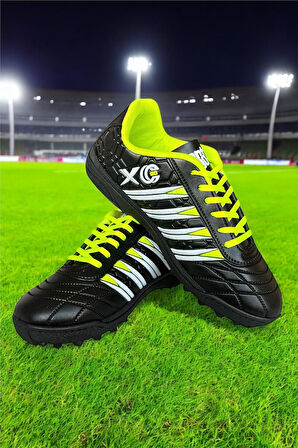 Erkek Halı Saha Futbol Ayakkabısı SİYAH - SARI