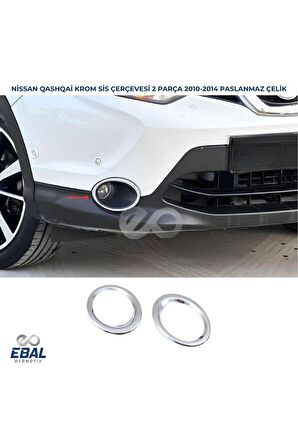 Nissan Qashqai  Krom Sis Farı Çerçevesi 2 Parça 2010-2014