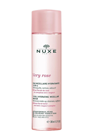 Nuxe Very Rose Kuru Cilt için Nemlendirici Yüz Temizleme Suyu 200 ml 