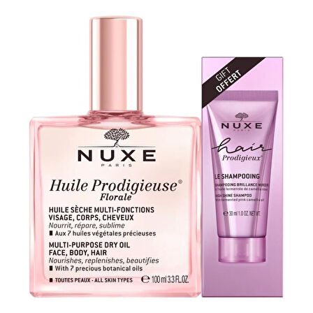 Nuxe Huile Prodigieuse Floral Çok Amaçlı Kuru Yağ 100 ml - Şampuan HEDİYE