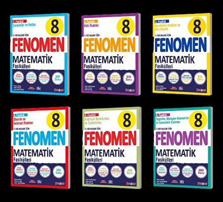 8 MATEMATİK FASİKÜL SETİ (1-2-3-4-5-6. SAYILAR) (İADESİZ)                     