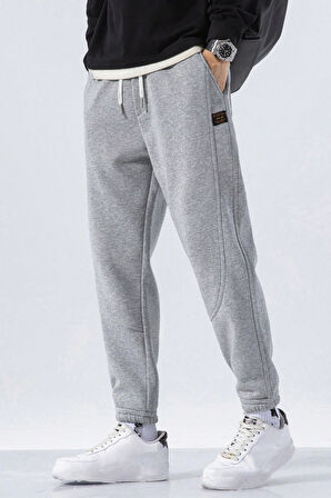 Genıus Store Erkek Eşofman İçi Polarlı Bağcıklı Bel Jogger Spor Eşofman Altı SPOR-ESF001