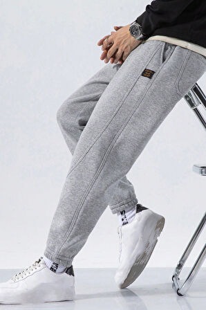 Genıus Store Erkek Eşofman İçi Polarlı Bağcıklı Bel Jogger Spor Eşofman Altı SPOR-ESF001