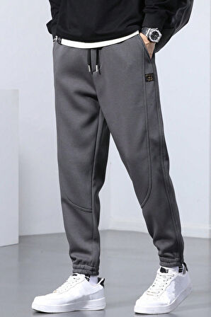 Genıus Store Erkek Eşofman İçi Polarlı Bağcıklı Bel Jogger Spor Eşofman Altı SPOR-ESF001